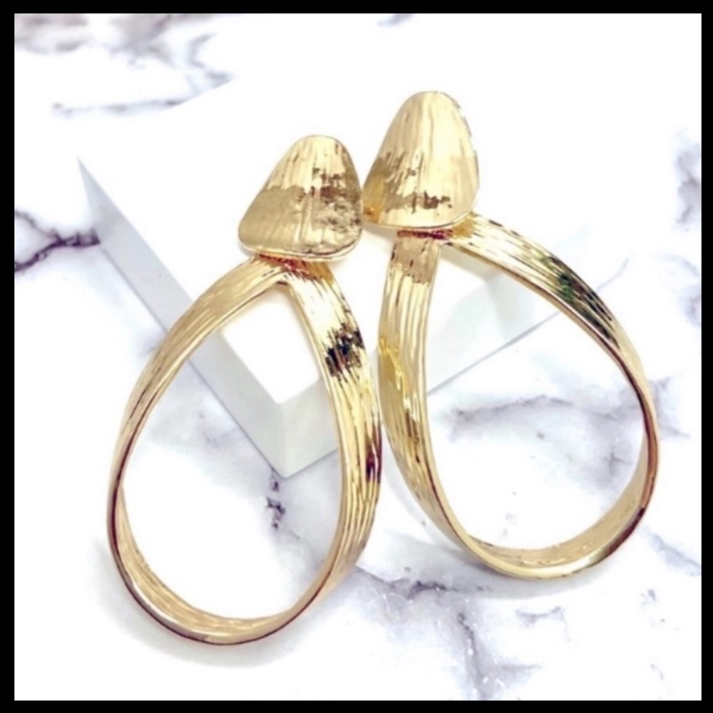 Last Pair • SALE! 14k Gold Clad Statement Earrings
